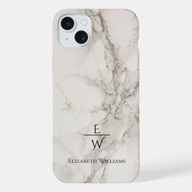 Dusty black and white marble glitter personalized  (Verso)
