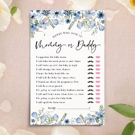 Dusty Blue adivinha quem é a mãe ou o Chá de frald