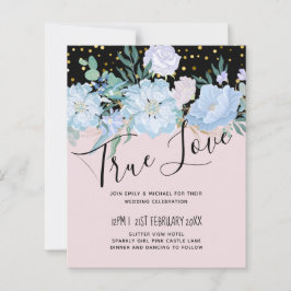 Dusty Blue Blush Pink Floral Orçamento