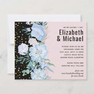 Dusty Blue Blush Pink Floral Orçamento