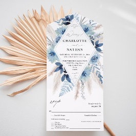 Dusty Blue Boho Floral Wedding
