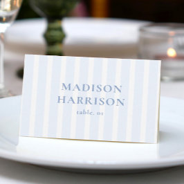 Dusty Blue Coastal Casal Nome Local Cartão DIY