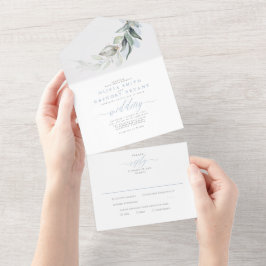 Dusty Blue Dourado Greenerase deixa casamento eleg