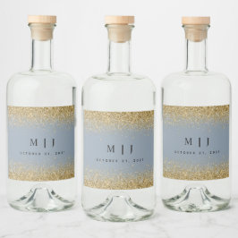 Dusty Blue e Dourado Casamento com Luminhas