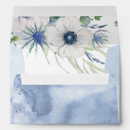 Dusty Blue e Thisty Anemones Floral Moderno