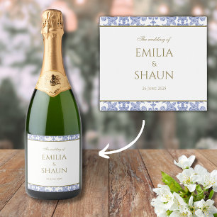 Dusty Blue e White Patterned, estilo Vintage