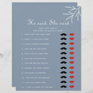 Dusty Blue Ele Disse Que Disse O Jogo Do Chá de pa