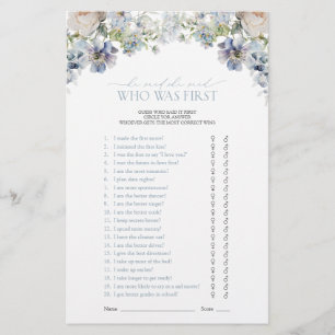 Dusty Blue Ele Disse Que Disse O Jogo Do Chá Flora