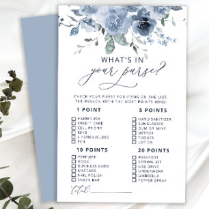 Dusty Blue Floral O que há no seu jogo de bolsa