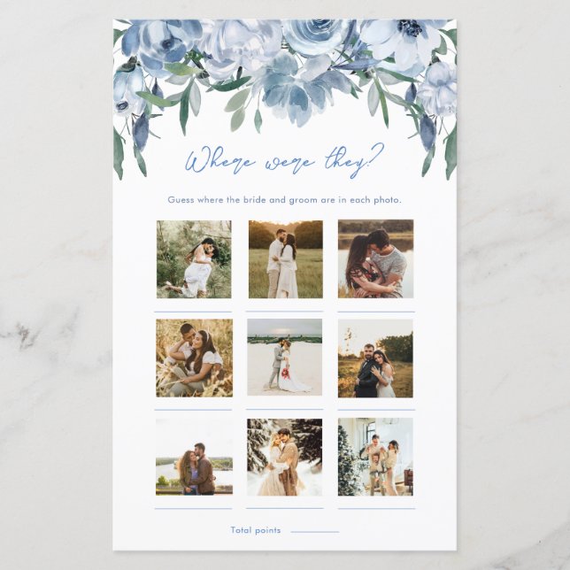 Dusty Blue Floral Onde Eles Estavam (Frente)