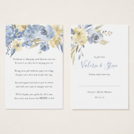 Dusty Blue Floral Sem quebra Chá etiqueta de prese