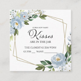 Dusty Blue Geométrico Adivinha Quantos Cartões De 