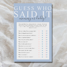 Dusty Blue Guess Que Disse O Jogo Do Chá de fralda