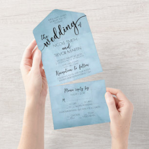 Dusty Blue Mal Ali Textura De Casamento Quadrado