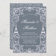 Dusty Blue Paris França Theme Wedding