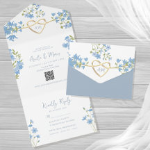 Dusty Blue QR Code Periwinkle Casamento