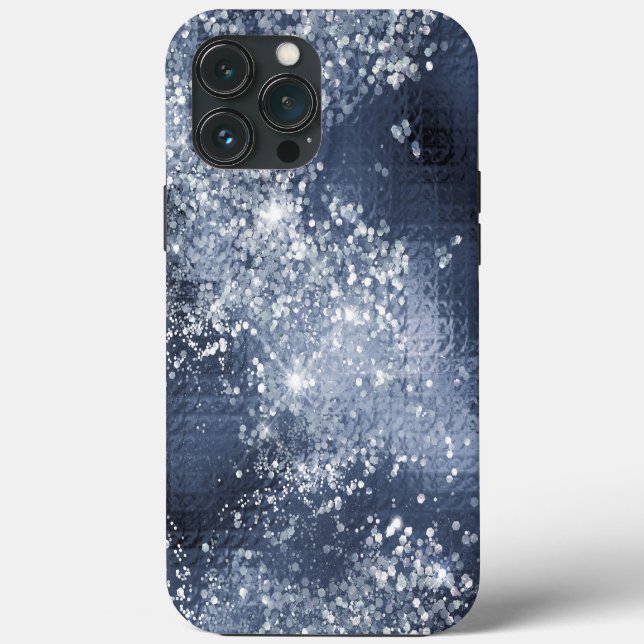 Dusty Blue Silver Glitter Sparkly (Verso)
