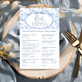 Dusty Blue Toile Safari Animais Bebê Trivia