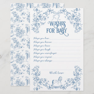 Dusty Blue Vintage Votos Florais para Jogo de Bebê