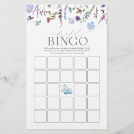 Dusty Blue Watercolor Bridal Bridal Bingo