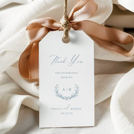 Dusty Blue Wedding Day Obrigado Por Dar Etiqueta