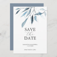 Dusty Blue Wedding Salvar Convites De Data
