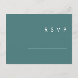Dusty Boho Cartão postal RSVP de Casamento Verd