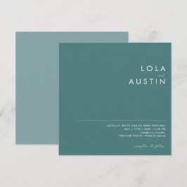 Dusty Boho | Convite ao quadrado verde e azul