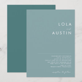 Dusty Boho | Convite para Casamento Azul e Verde