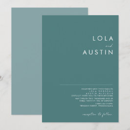 Dusty Boho | Convite para Casamento Verde e Azul