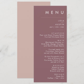 Dusty Boho | Menu Janto Casamento Roxo e Rosa