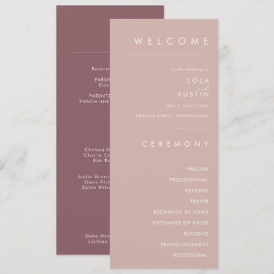 Dusty Boho Programa de Casamento Dourado de Rosa