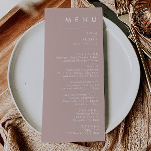 Dusty Boho   Rosa e Menu Janto Casamento Púrpura
