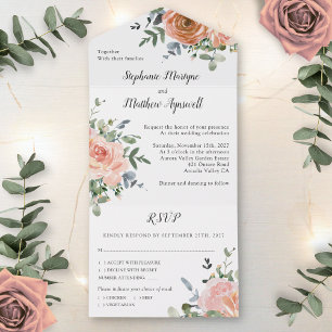 Dusty Coral Eucalyptus Botanical Wedding