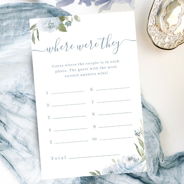 Dusty floral onde estavam os jogos de chá de panel (Dusty floral where were they bridal shower game)