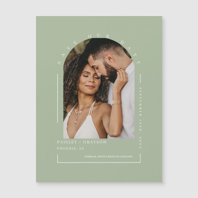 Dusty Green Arch Foto para salvar nosso cartão mag (Frente)