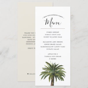 Dusty Palms Menu Evento de Janto Casamento Coste