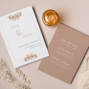 Dusty Pampas Rosa Grass Salve O Anúncio De Data