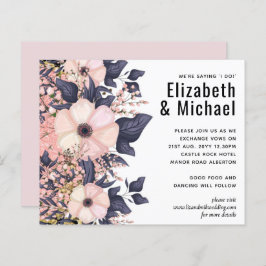 Dusty Pink Azul Floral Orçamento