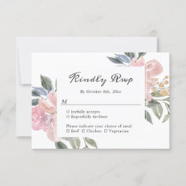 Dusty Pink Botânico Floral Rustic Elegante RSVP