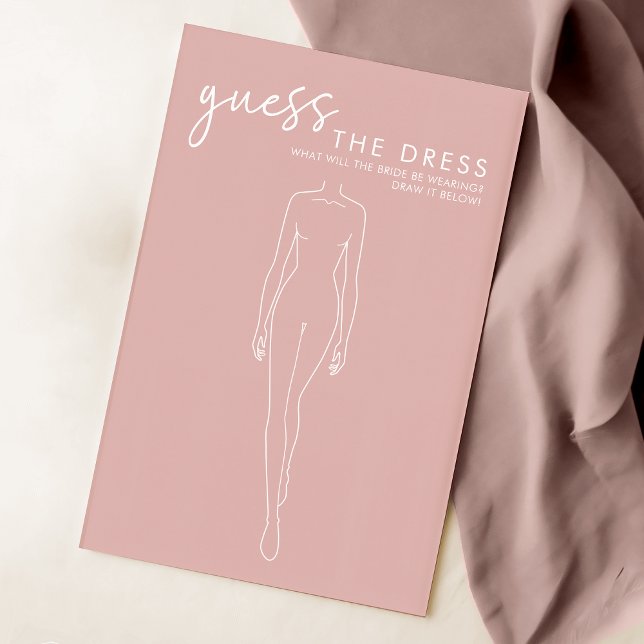 Dusty Pink Chá de panela Adivinha O Jogo Do Vestid (Criador carregado)