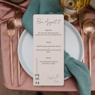 Dusty Pink e Blue - Letra de Amor Menu Casamento