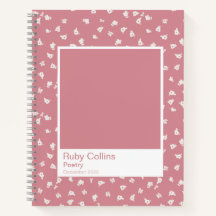 Dusty Pink Floral Aesthetic Notebook