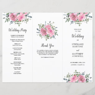 Dusty Pink Rose Eucalyptus Order Service