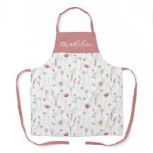 Dusty Pink Watercolor Wildflower Custom Name