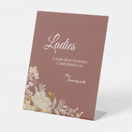 Dusty Rosa Autumn Boho Casamento Damas Banheiro