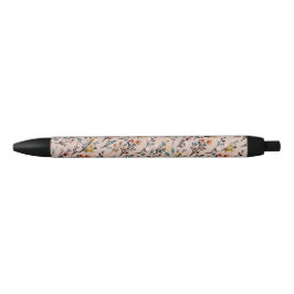 Dusty Rosa Boho Floral Watercolor Caneta Básica