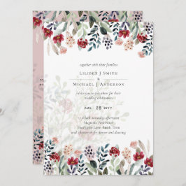 Dusty Rosa Burgundy Casamento Floral