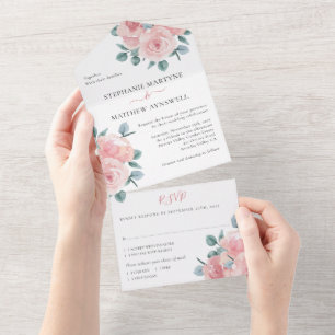 Dusty Rosa Eucalyptus Elegant Casamento Floral