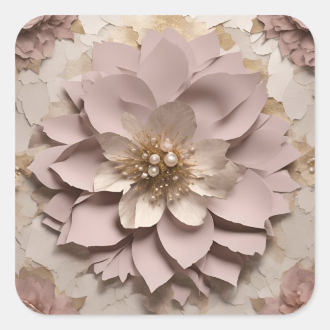 Dusty Rosa Floral - Adesivo (Frente)
